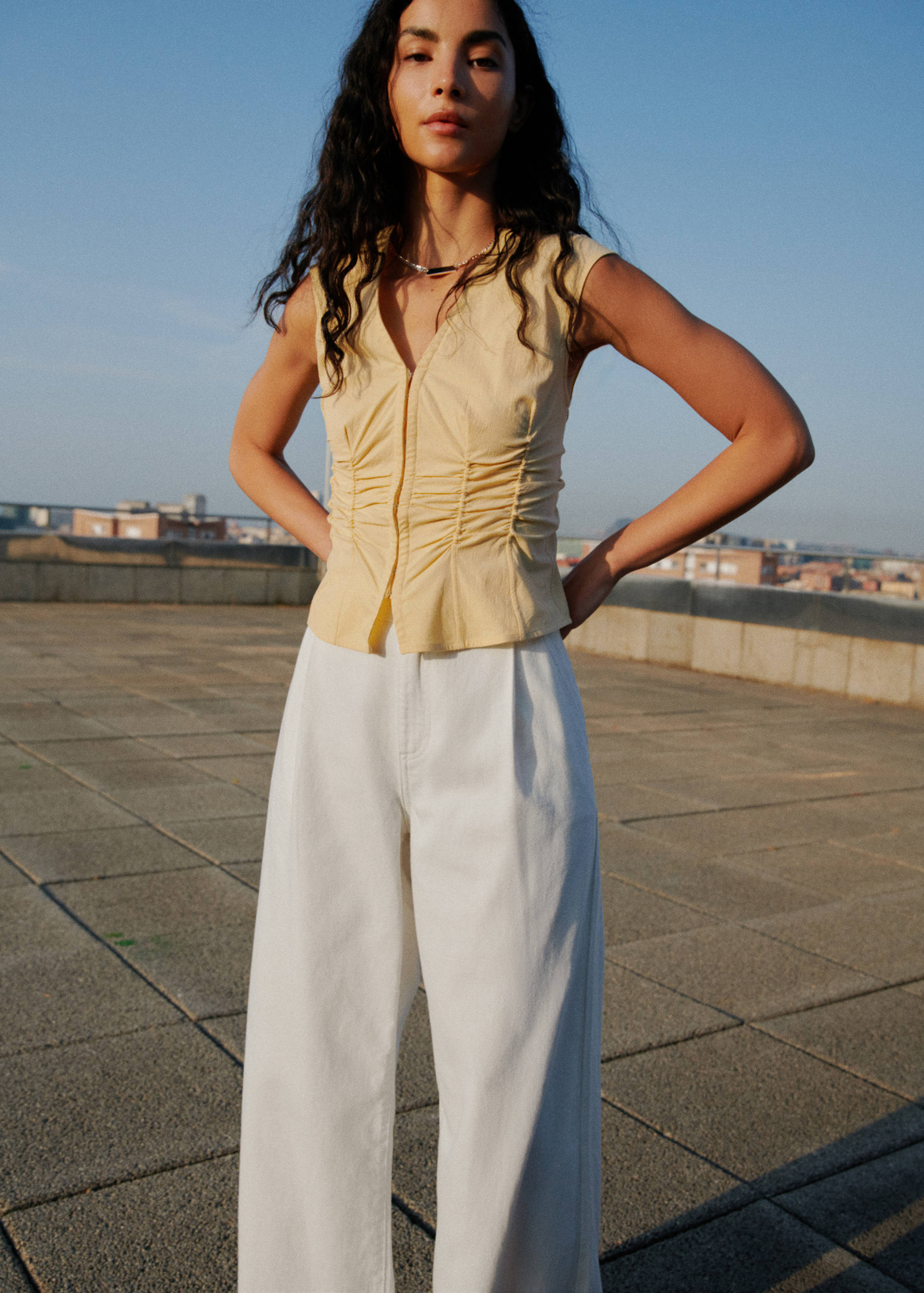 Gathered بلوزة قطن - رؤية عامة