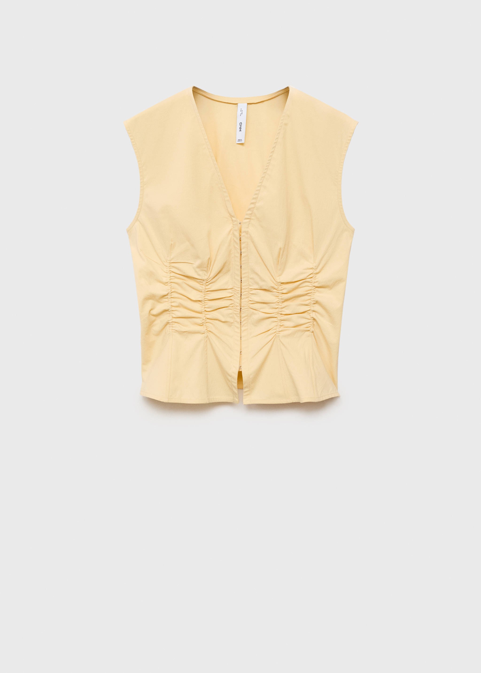 Gathered cotton blouse - Article without model
