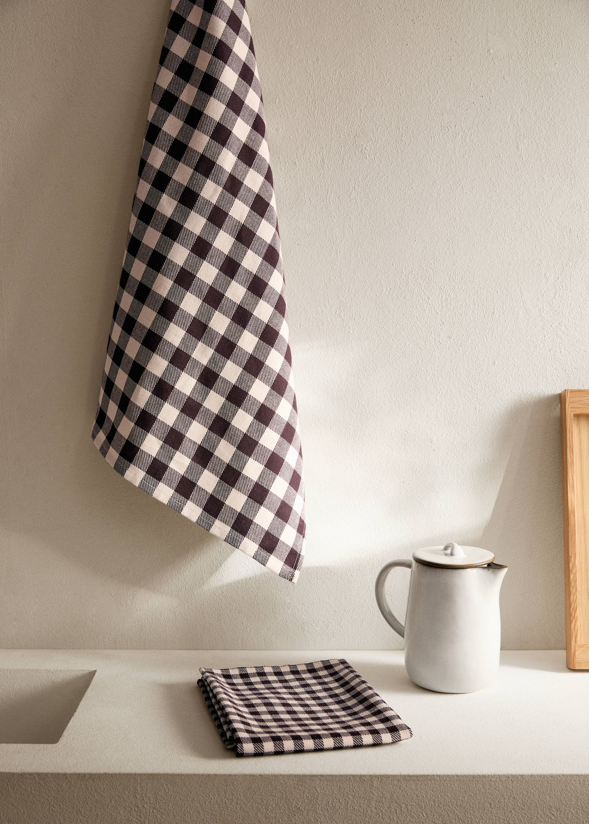 Gingham check kitchen towels - General plane