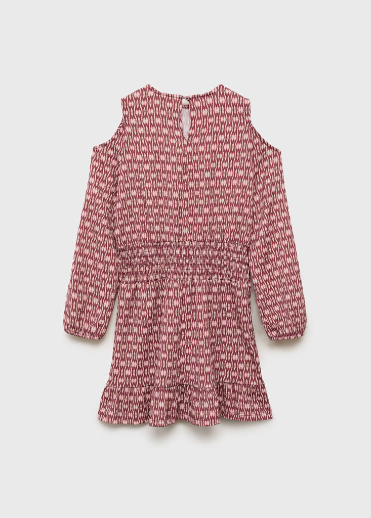 Printed ruched dress — Cherry