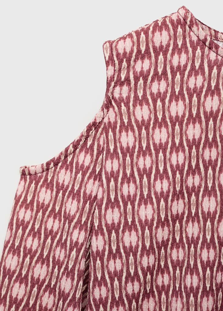 Printed ruched dress — Cherry