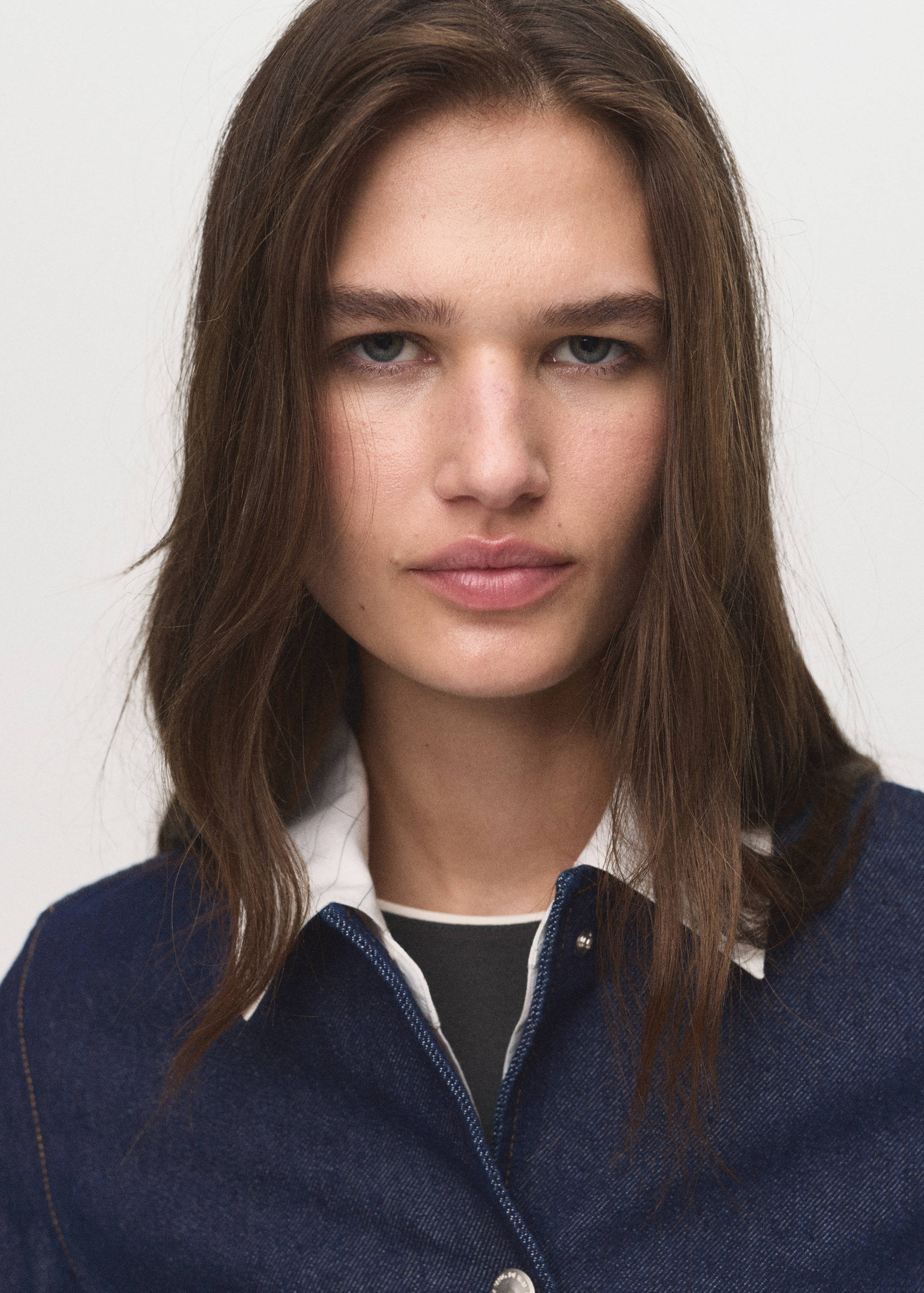 Denim crop jacket - Details of the article 1