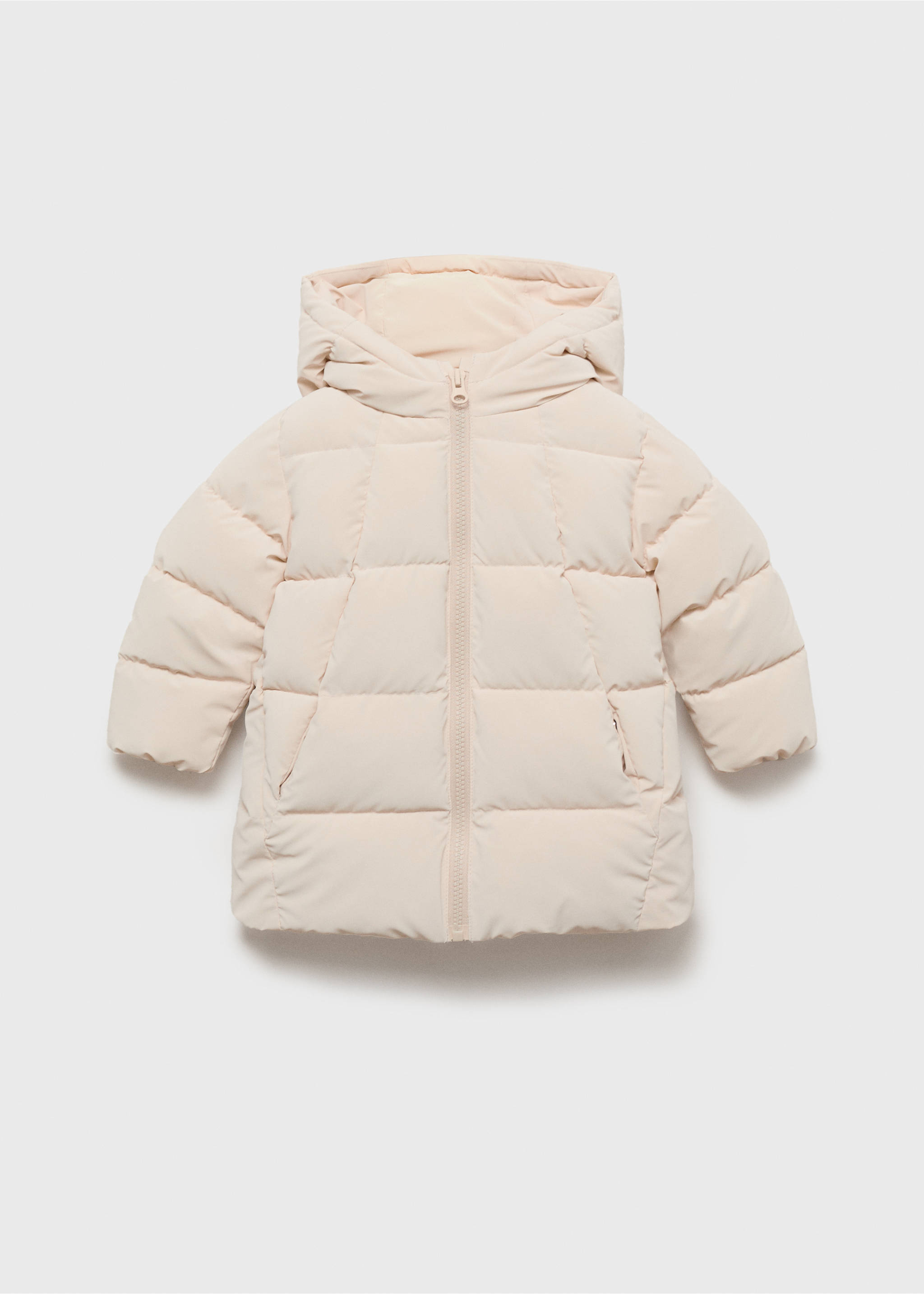 Anorak largo acolchado capucha - Artículo sin modelo, Crudo. Ref: 17093790-00.