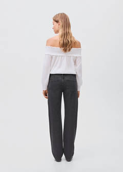 Straight-fit jeans with rhinestones — Black denim 9