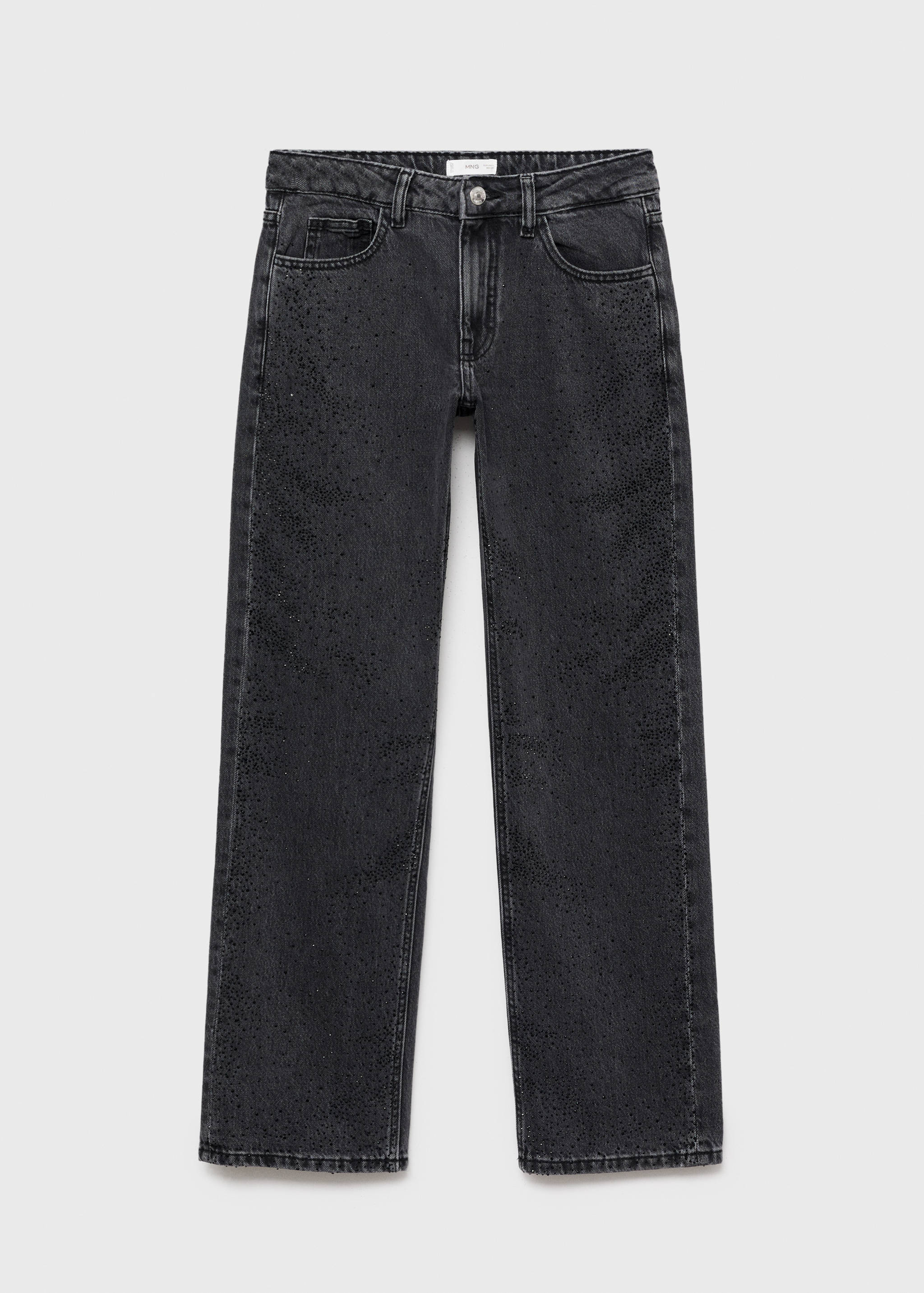 Straight-fit jeans with rhinestones - Article without model