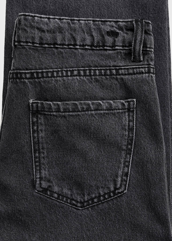 Straight-fit jeans with rhinestones — Black denim