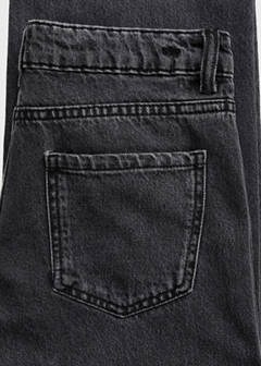 Straight-fit jeans with rhinestones — Black denim 10