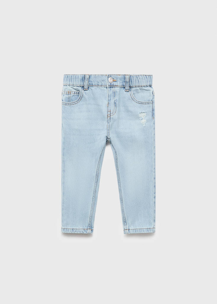 Straight cotton jeans — Light Blue