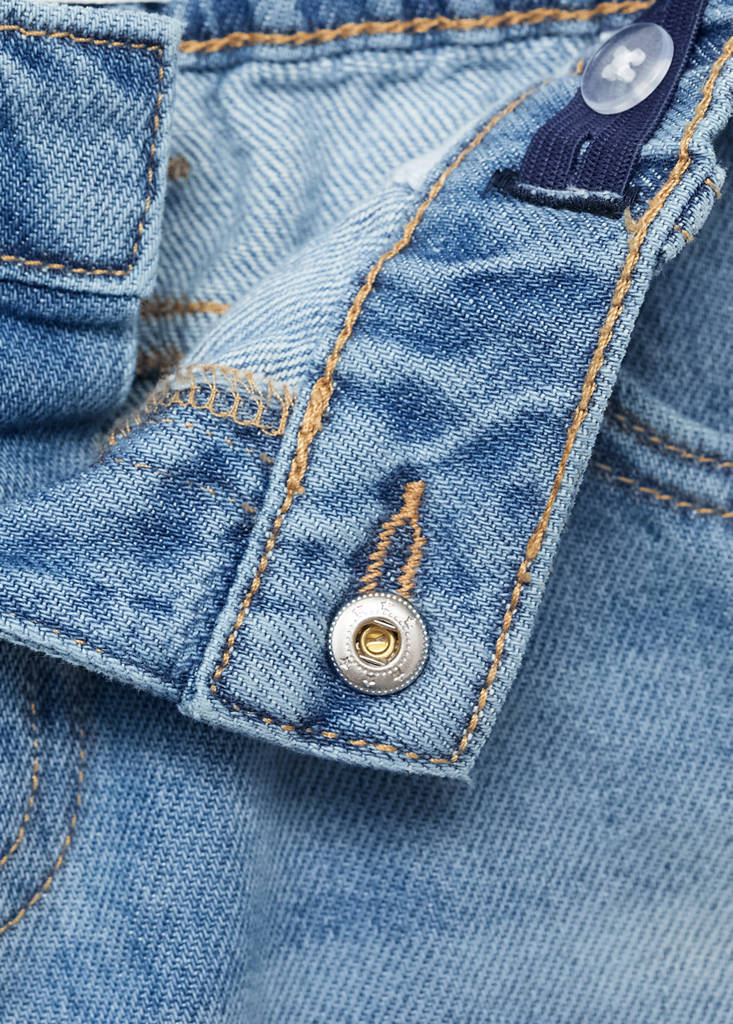 Straight cotton jeans — Medium Blue