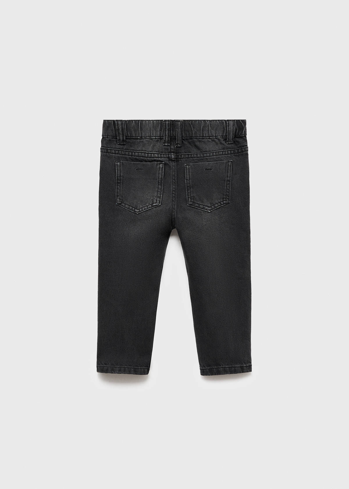 Straight cotton jeans — Black denim
