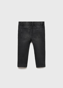 Straight cotton jeans — Black denim 3