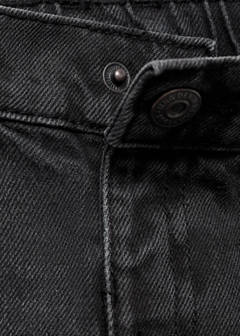 Straight cotton jeans — Black denim 2