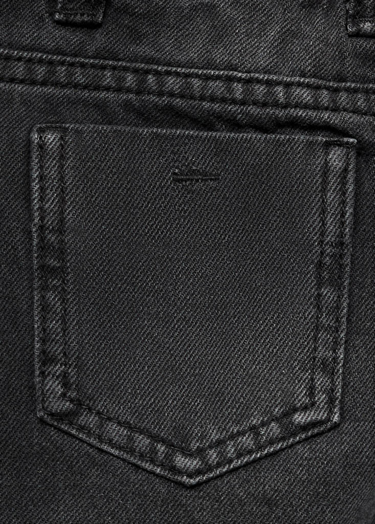 Straight cotton jeans — Black denim