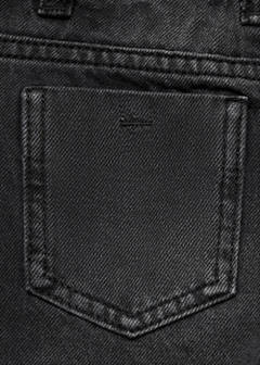 Straight cotton jeans — Black denim 4