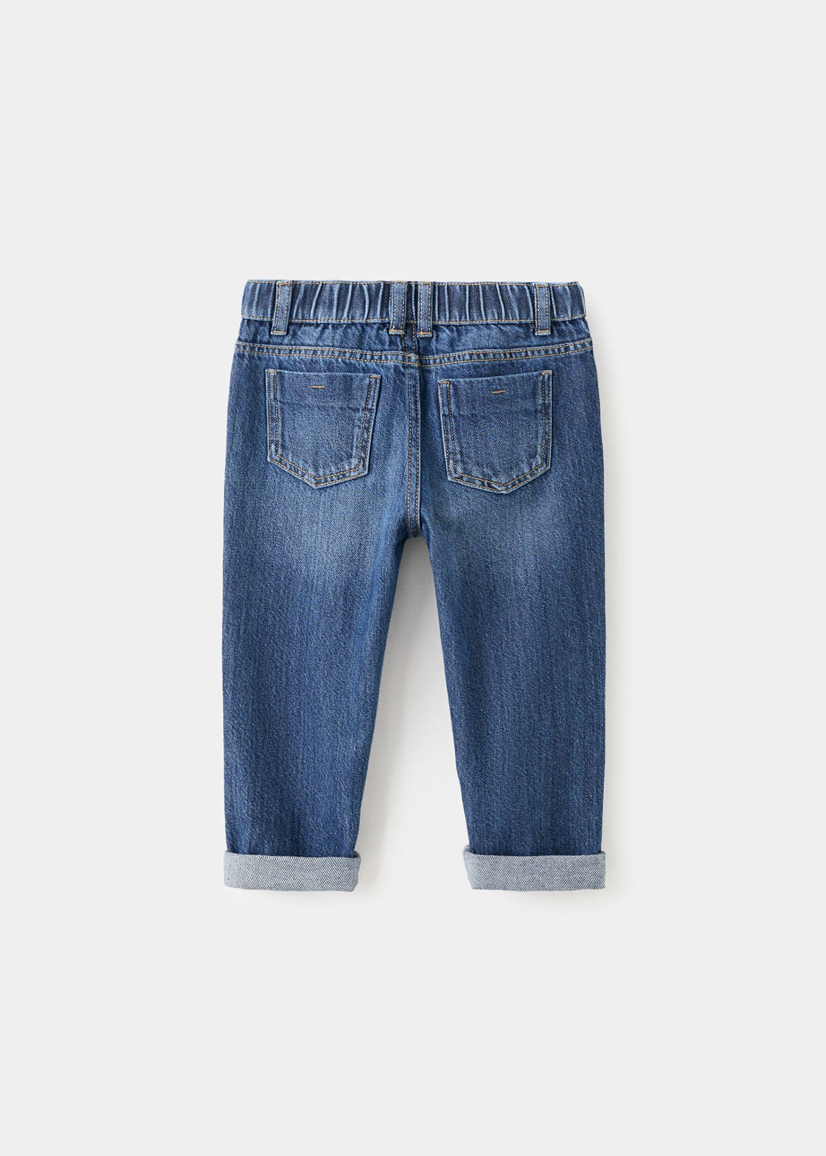 Straight cotton jeans — Dark Blue