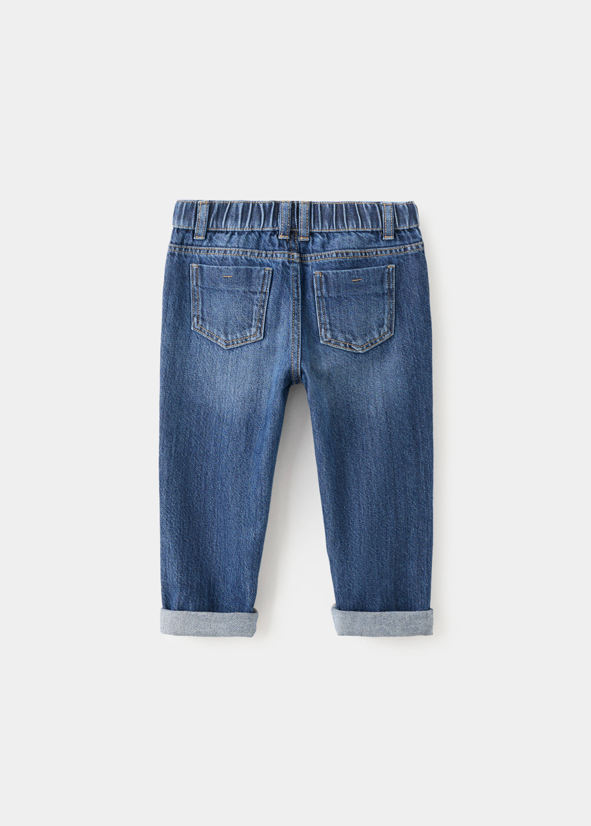 Straight cotton jeans - Reverse of the article