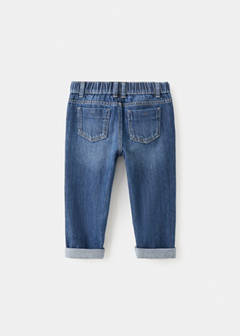 Straight cotton jeans — Dark Blue 5