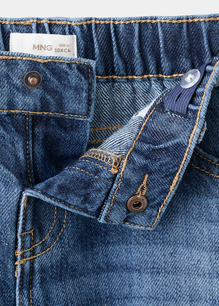 Straight cotton jeans — Dark Blue