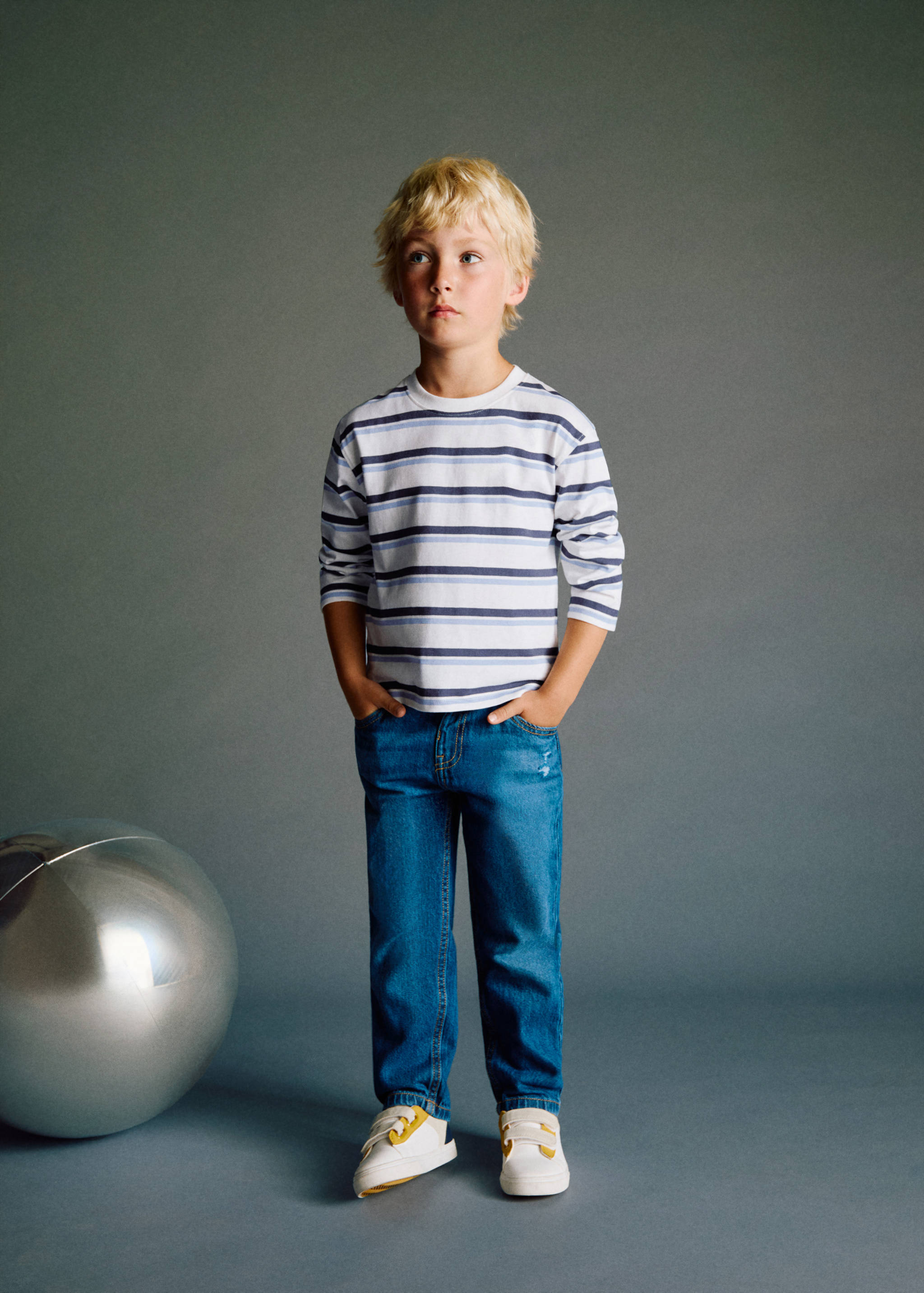 Straight cotton jeans - Details of the article 5