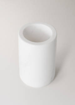 Plain marble bathroom tumbler — White 2