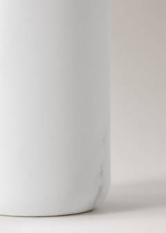 Plain marble bathroom tumbler — White 4