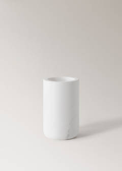 Plain marble bathroom tumbler — White 6