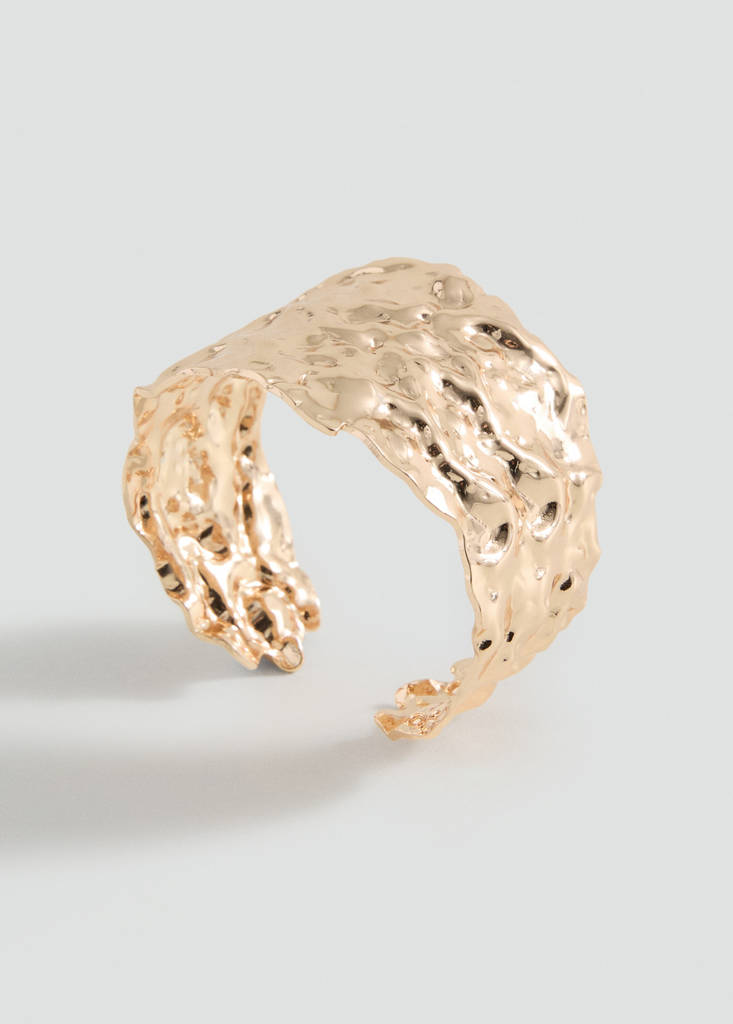 Rigid textured bracelet — Gold