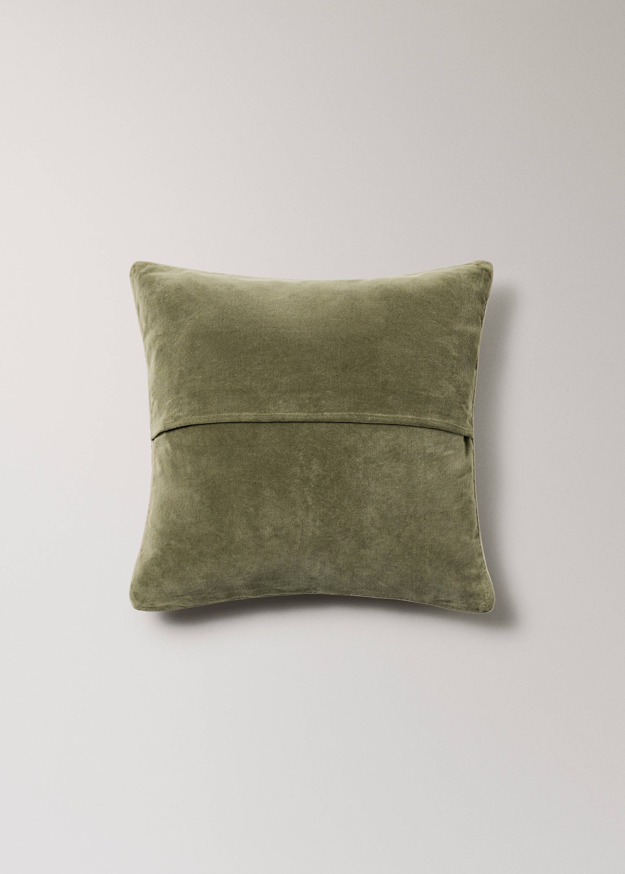 Capa de almofada decorativa de veludo com pormenor de vivo 50 x 50 cm - Pormenor do artigo 1