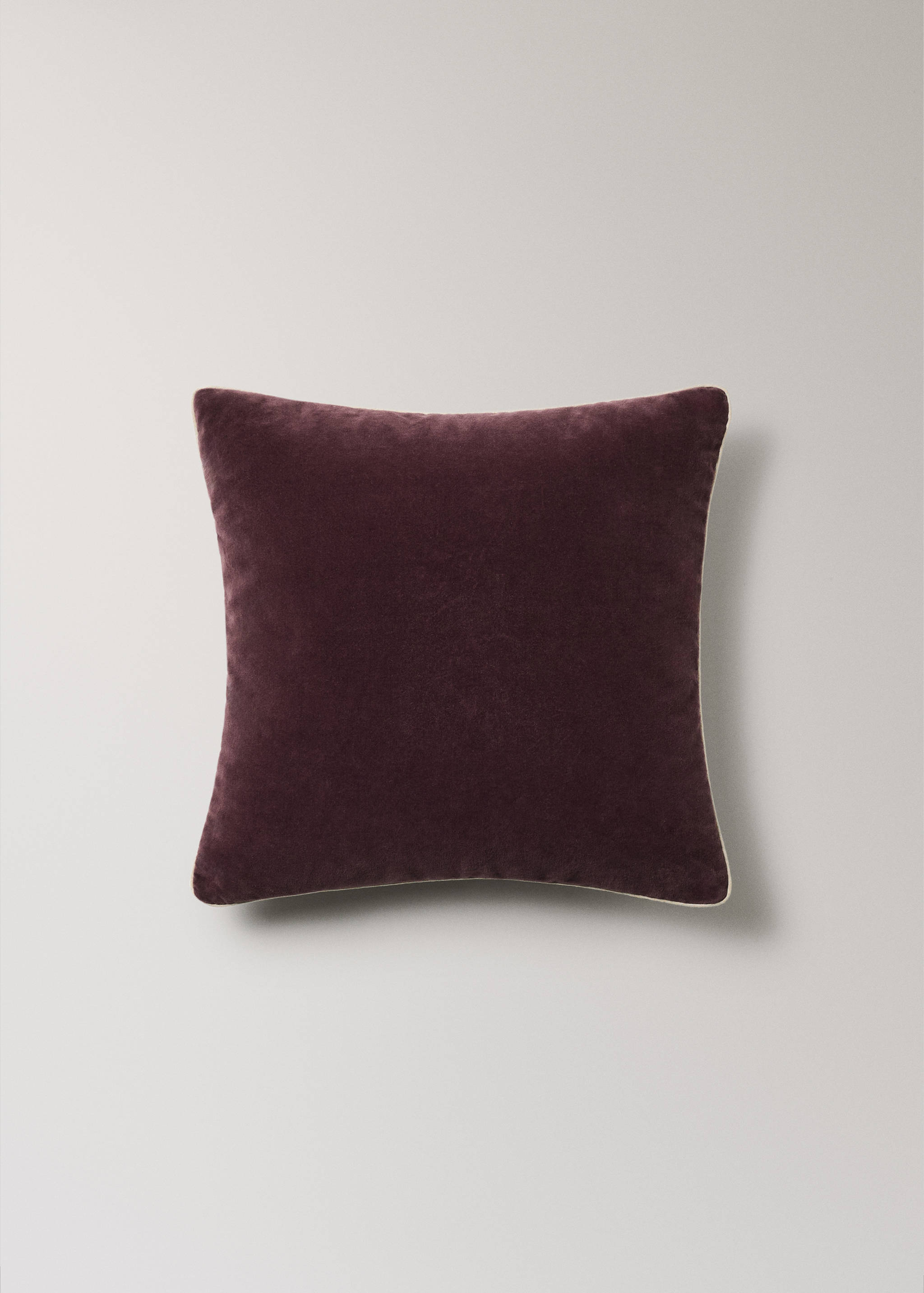 Capa de almofada decorativa de veludo com pormenor de vivo 50 x 50 cm - Artigo sem modelo