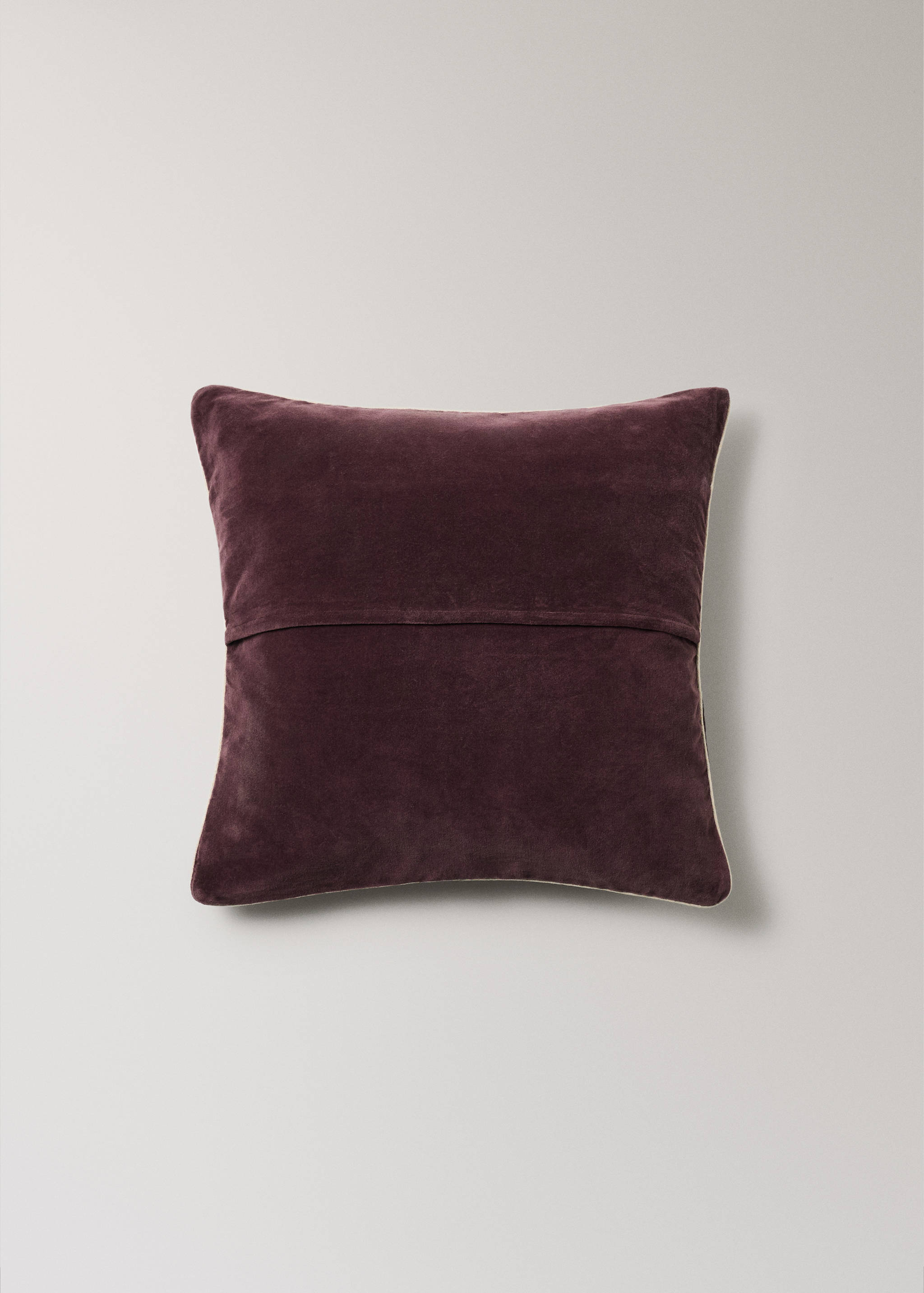 Capa de almofada decorativa de veludo com pormenor de vivo 50 x 50 cm - Pormenor do artigo 1