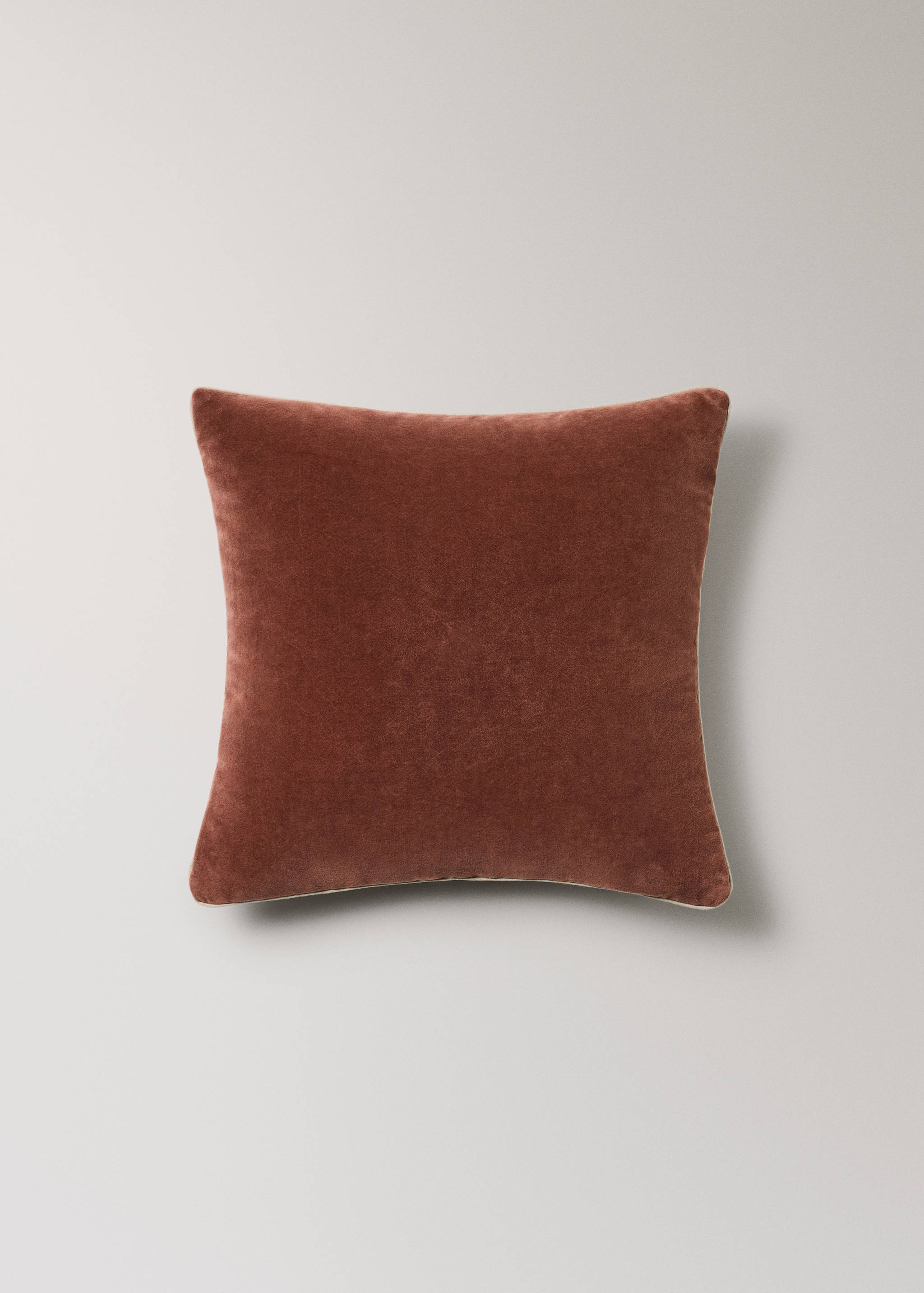 Capa de almofada decorativa de veludo com pormenor de vivo 50 x 50 cm - Artigo sem modelo