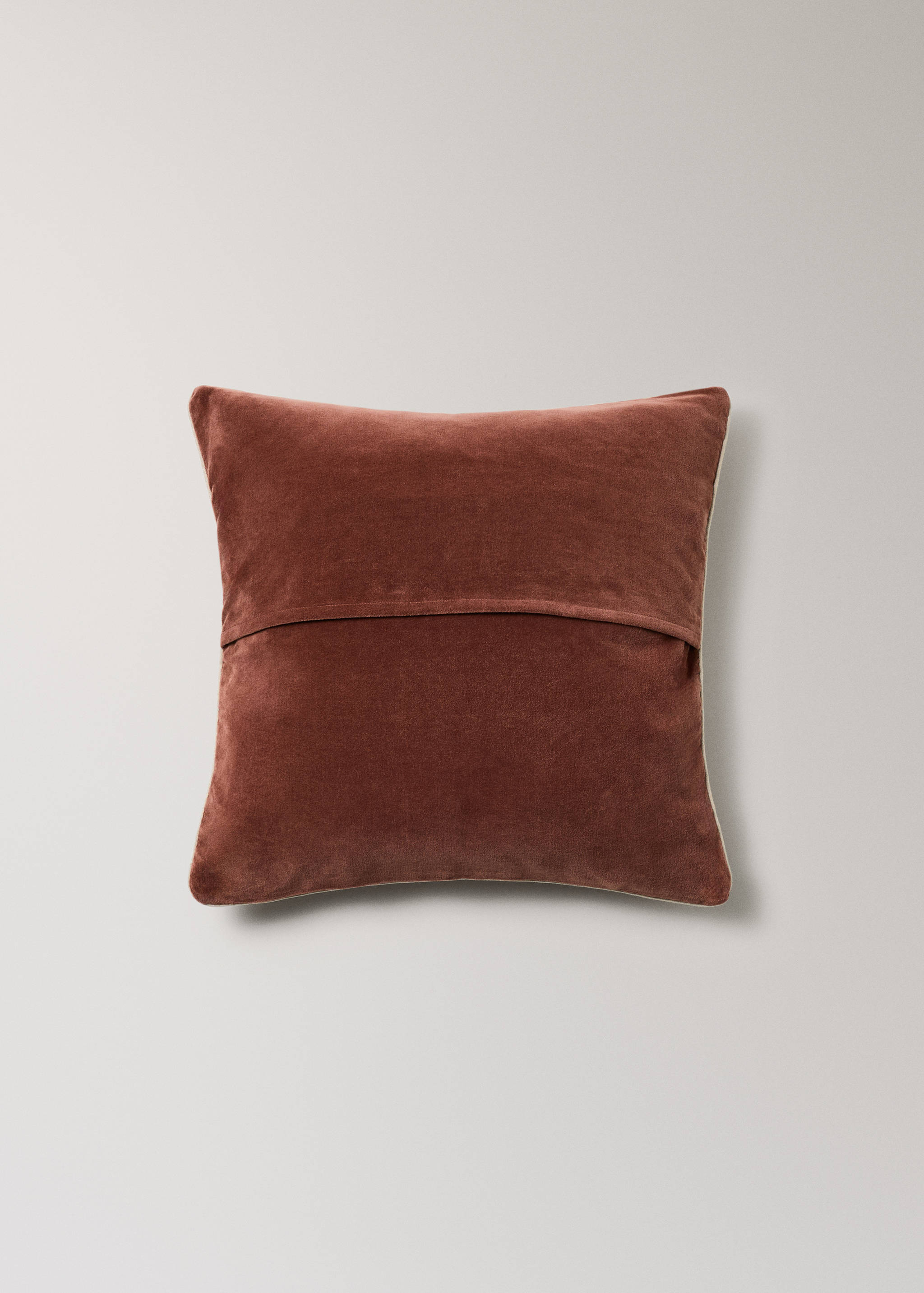Capa de almofada decorativa de veludo com pormenor de vivo 50 x 50 cm - Pormenor do artigo 1