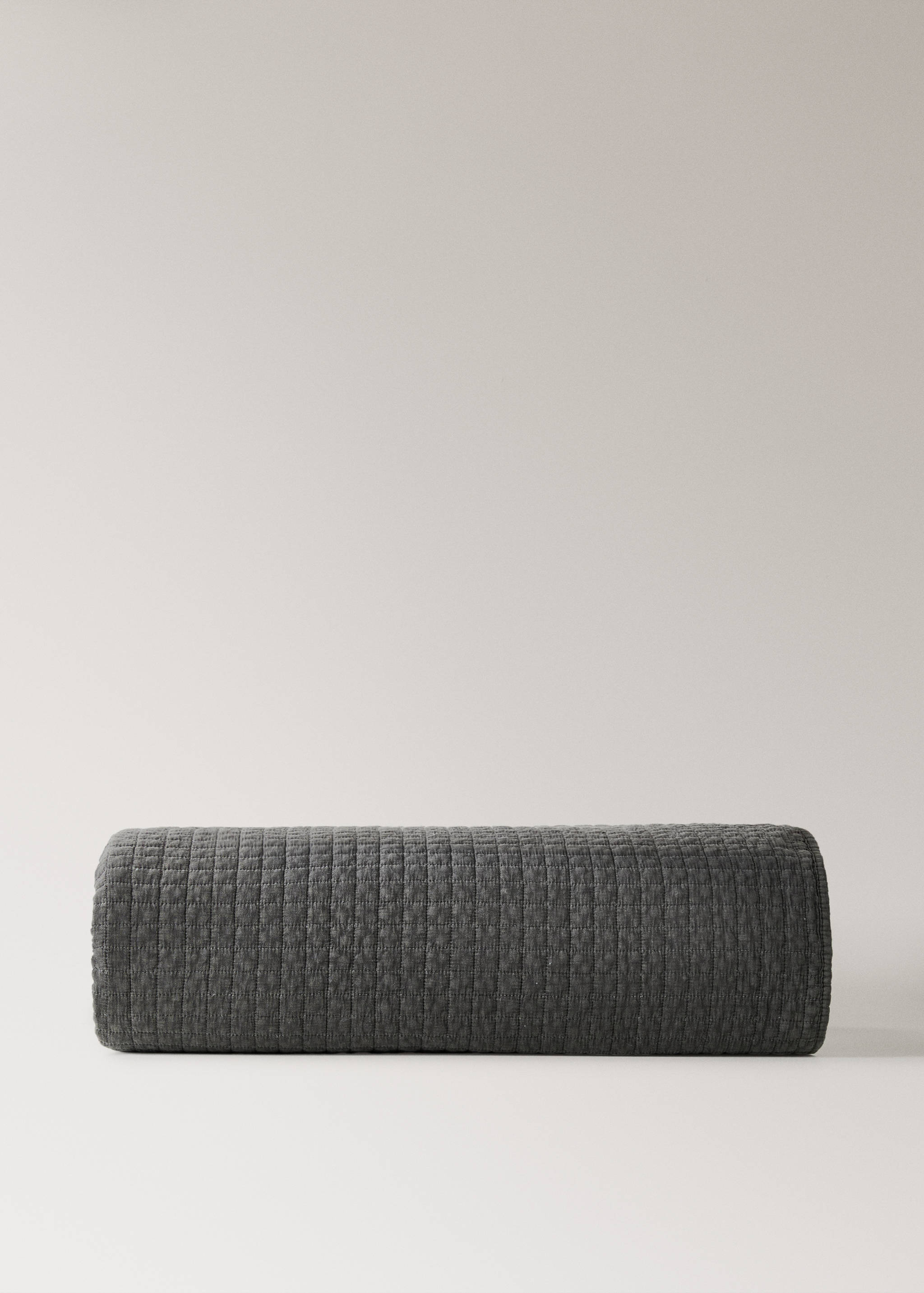 Cotton garment-dyed check bedspread for 180/200 cm bed - Article without model