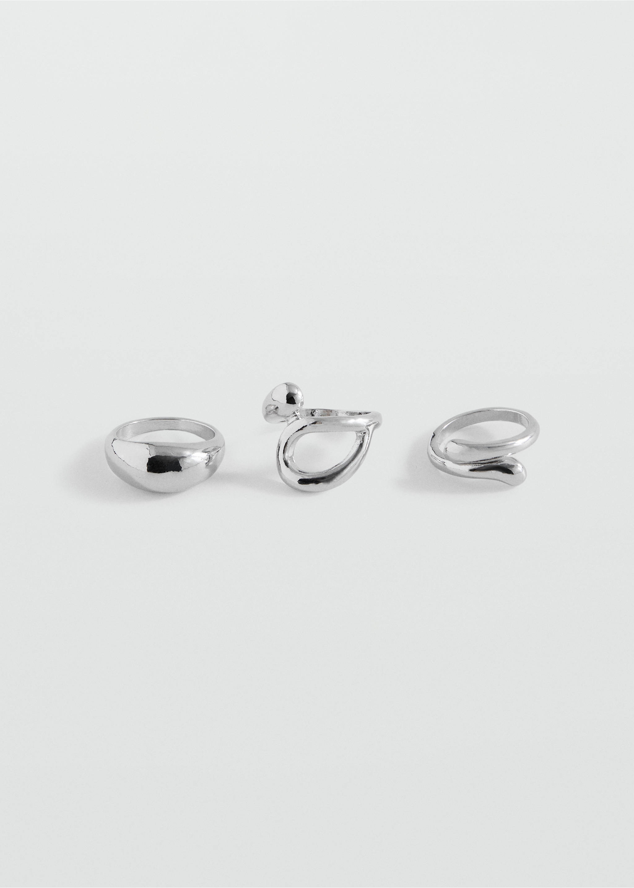 Lot 3 bagues combinées - Article sans modèle, Argent. Ref: 17093815-00.