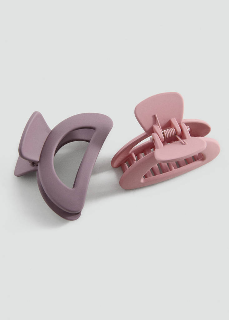 Pack of 2 hair clips — Pastel Pink