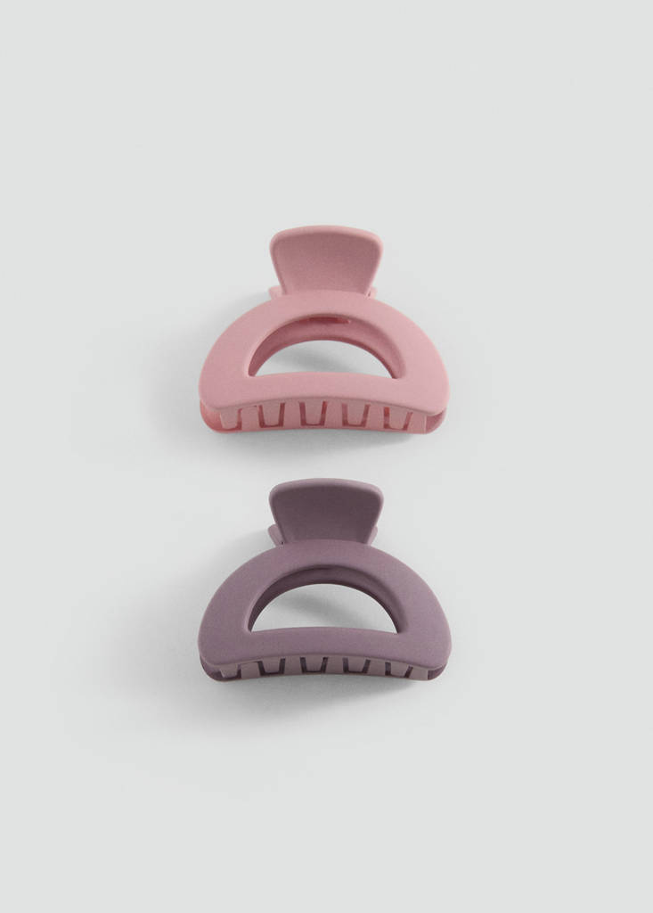 Pack of 2 hair clips — Pastel Pink