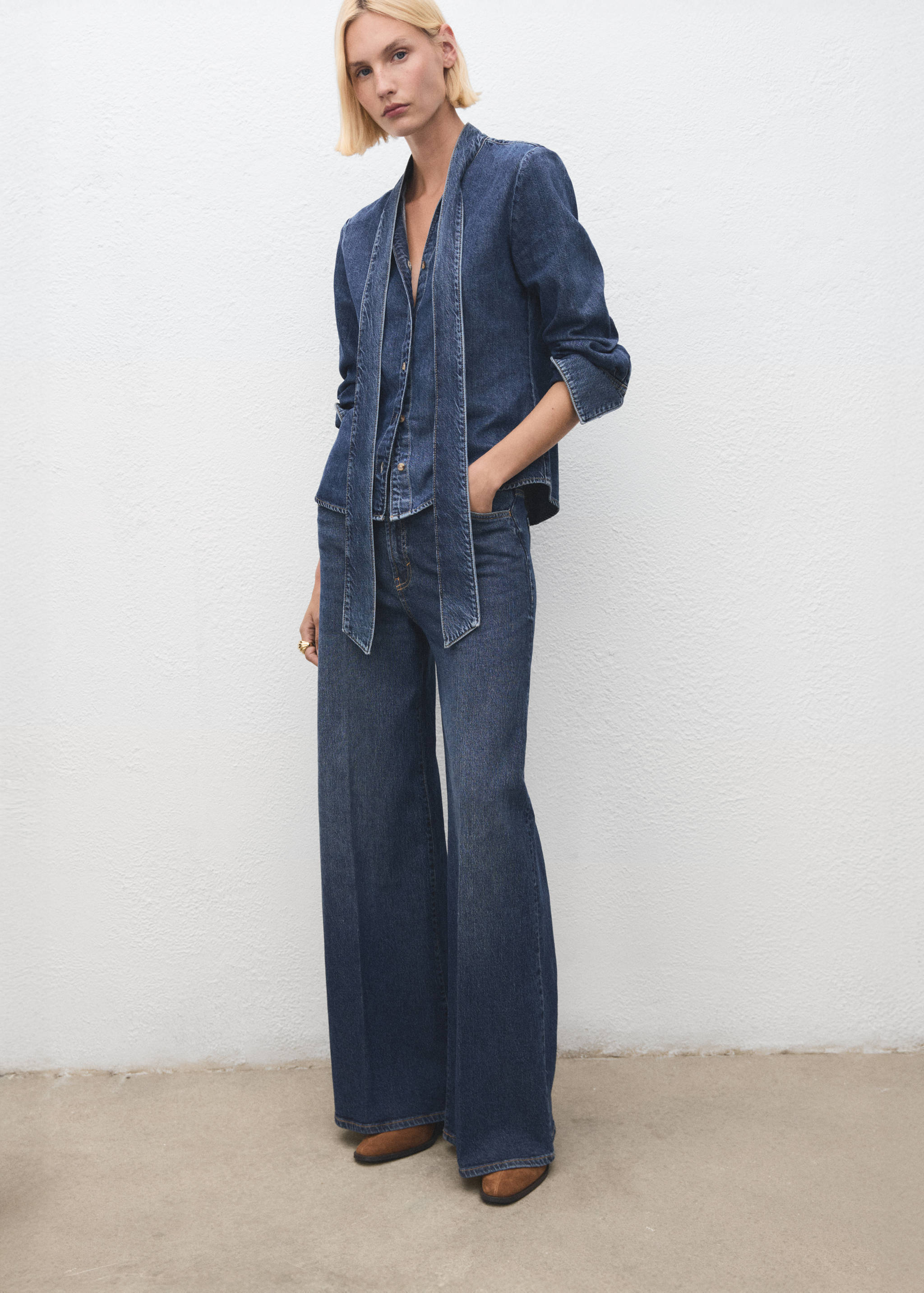 Blok topuklu süet bilekte bot - Ürün detayı 9