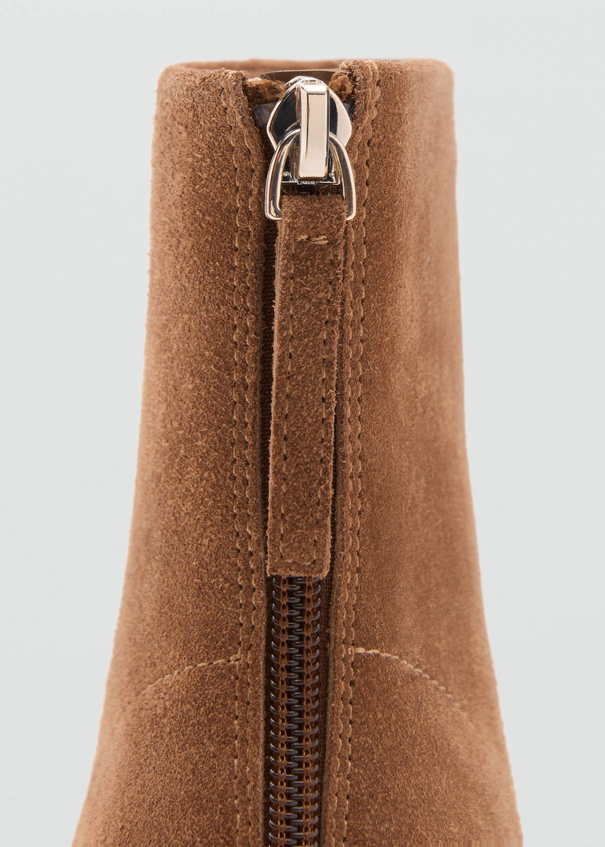 Suede block-heel boots — Light/Pastel Brown