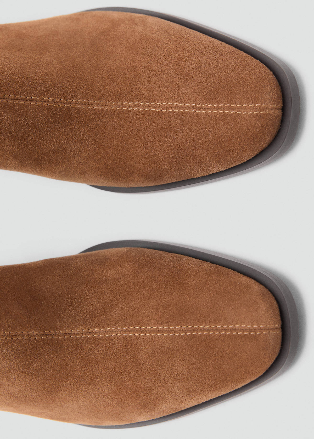 Suede block-heel boots — Light/Pastel Brown