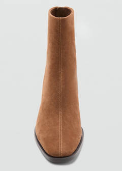Suede block-heel boots — Light/Pastel Brown 8