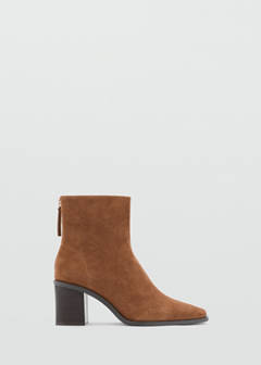 Suede block-heel boots — Light/Pastel Brown 3
