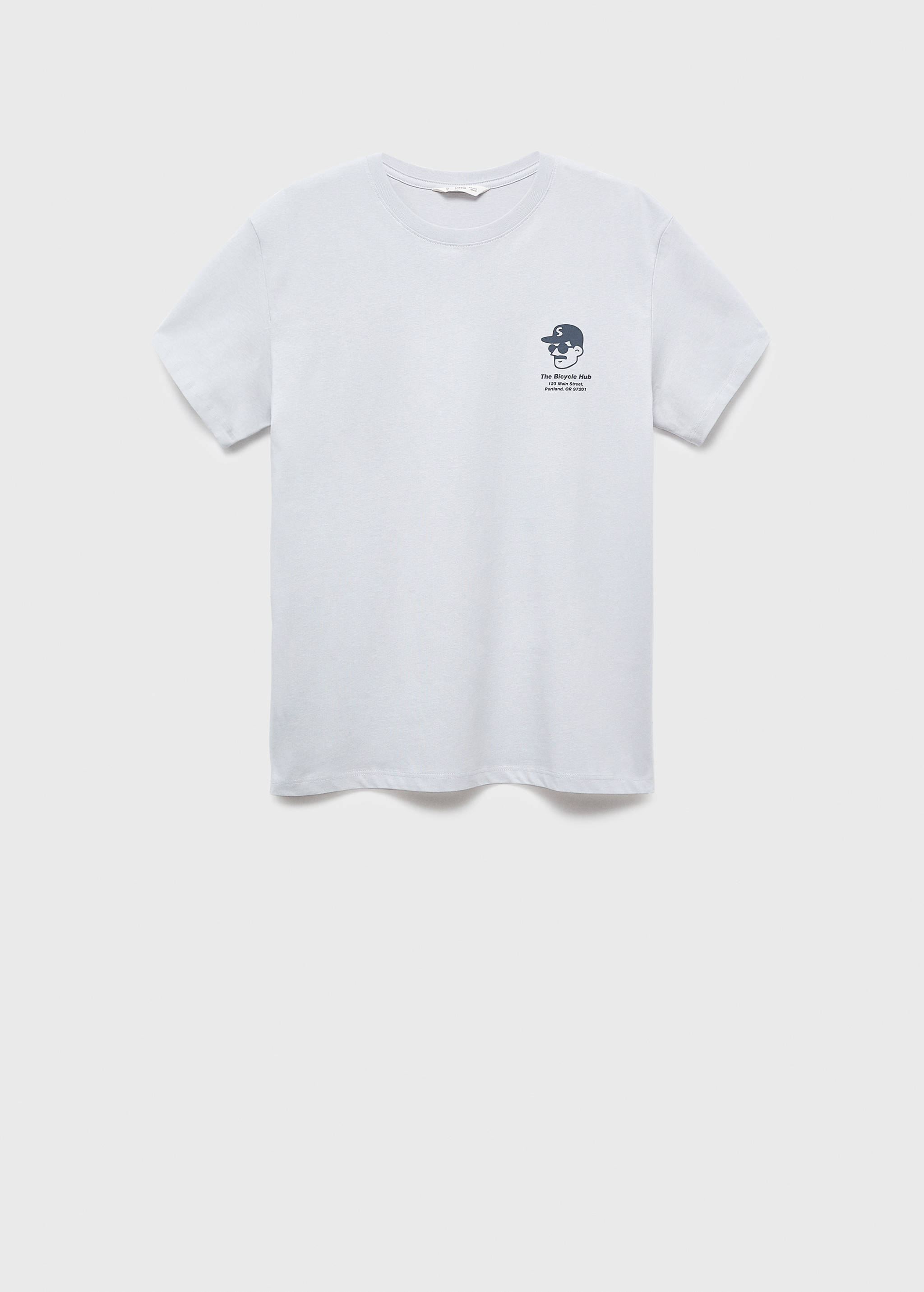 Хлопковая футболка с принтом - Изделие без модели