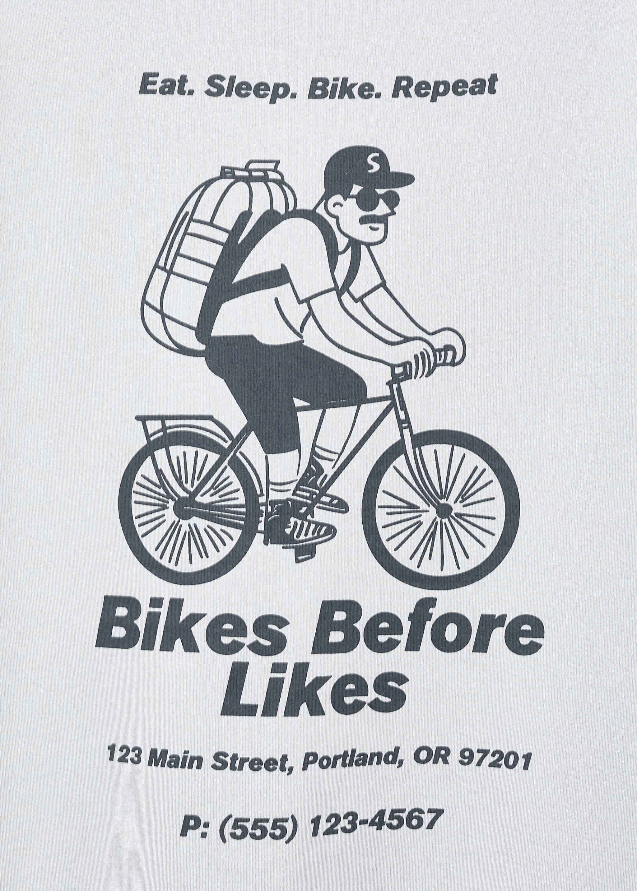 Хлопковая футболка с принтом - Деталь изделия 8