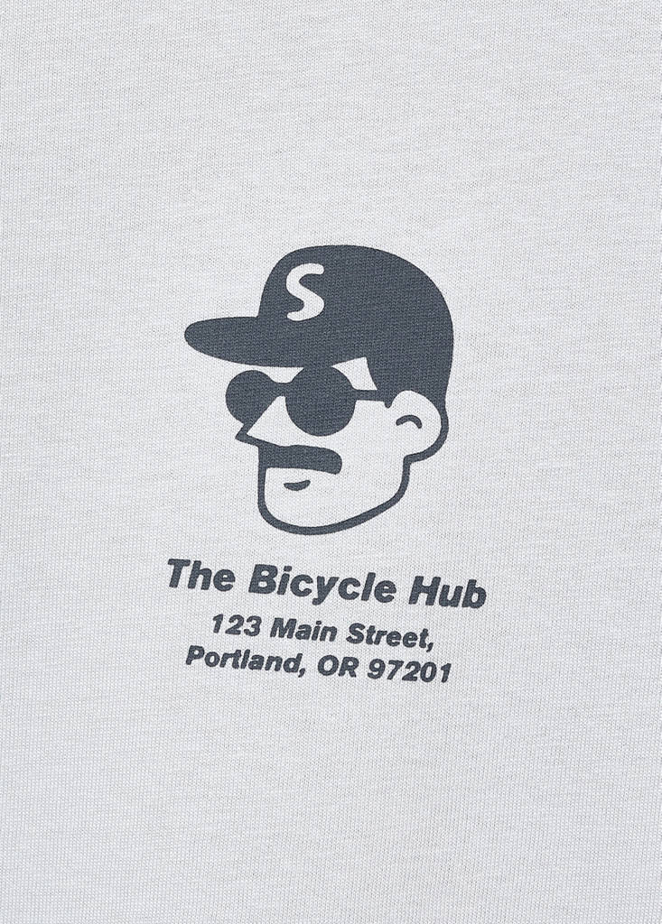Printed cotton-blend t-shirt — Sky Blue