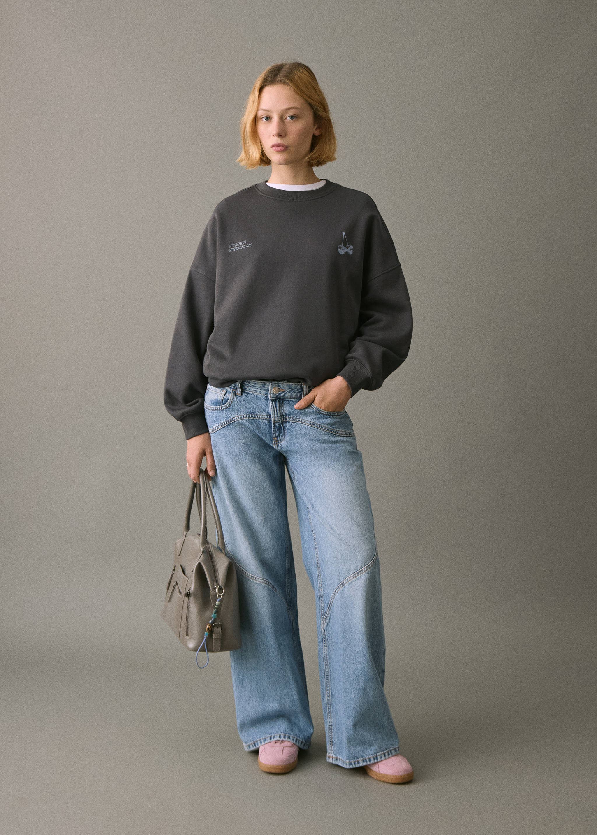 Printed cotton sweatshirt - General plane