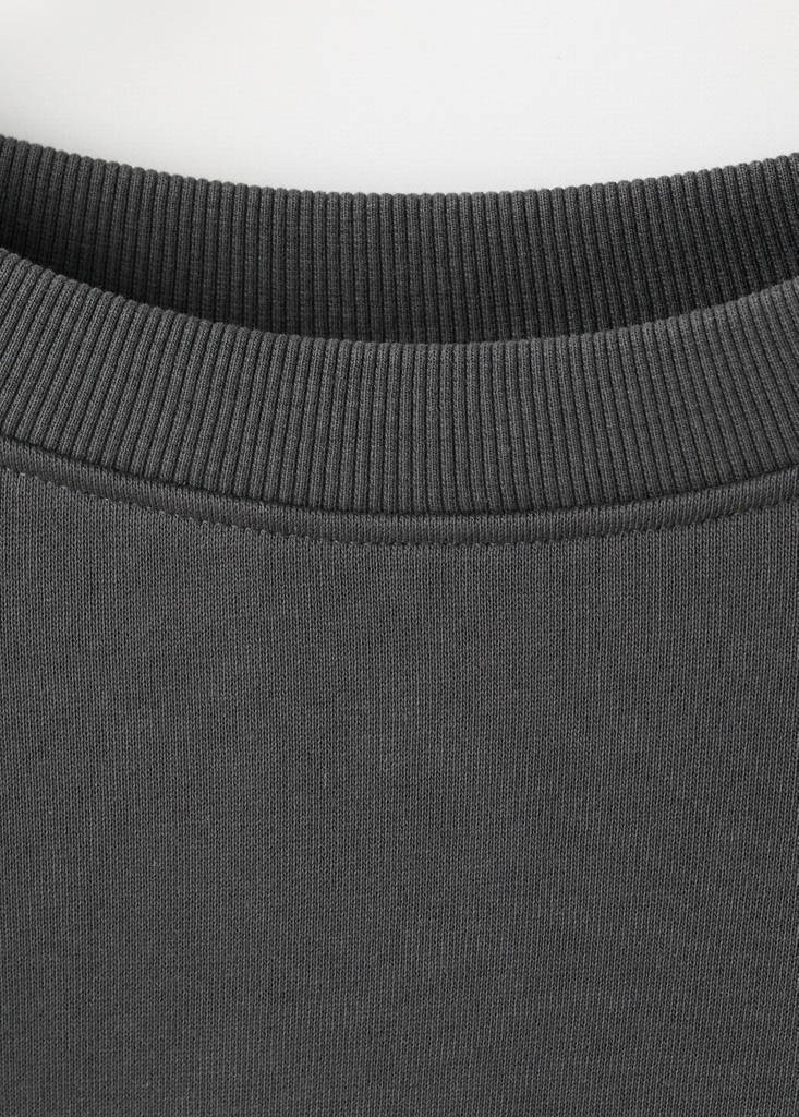 Printed cotton sweatshirt — Charcoal