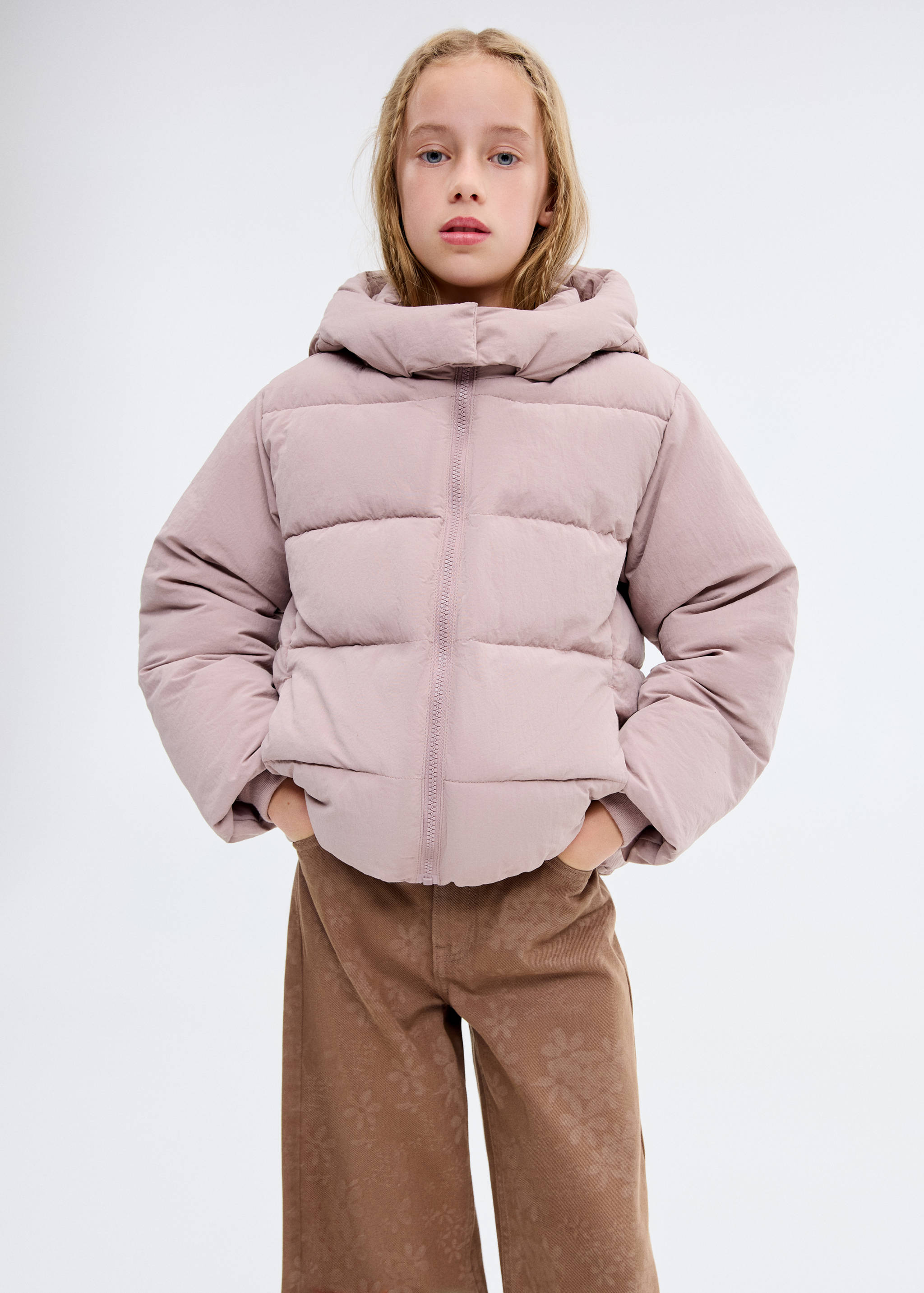 Hood puffer coat - Medium plane