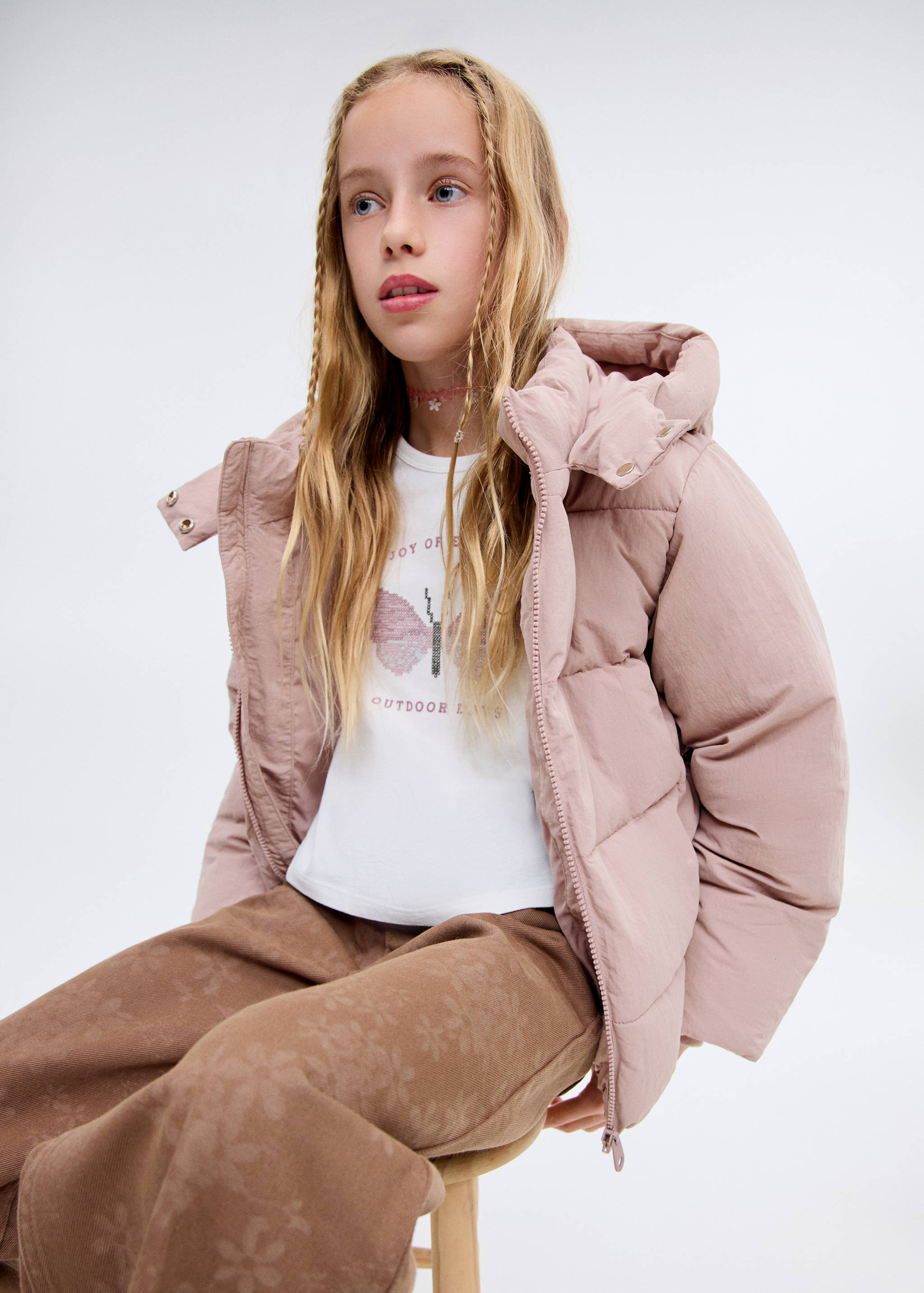 Hood puffer coat - Details of the article 2