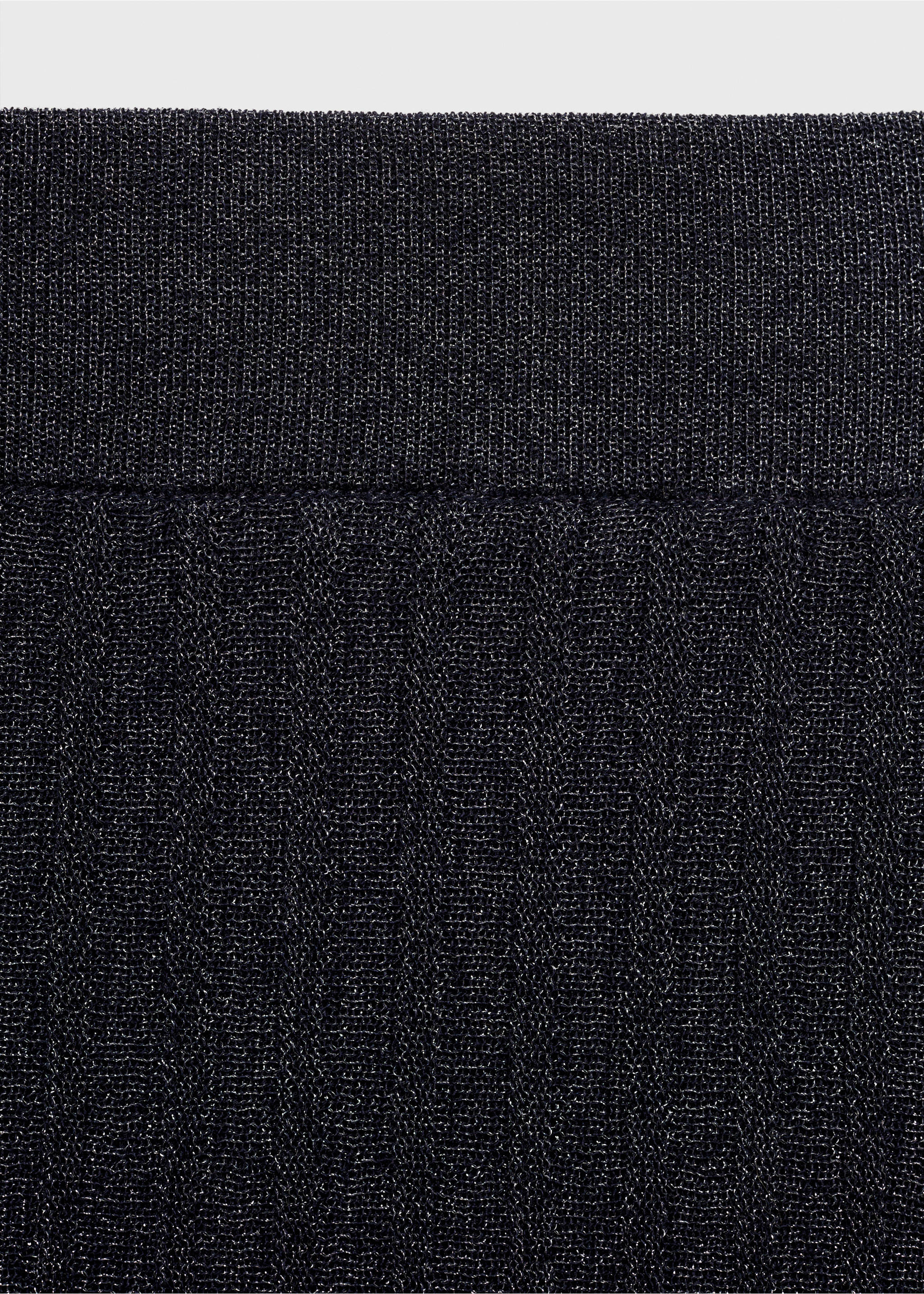 Lurex knitted pleated skirt - Details of the article 8, Navy. Ref: 17094073-00.