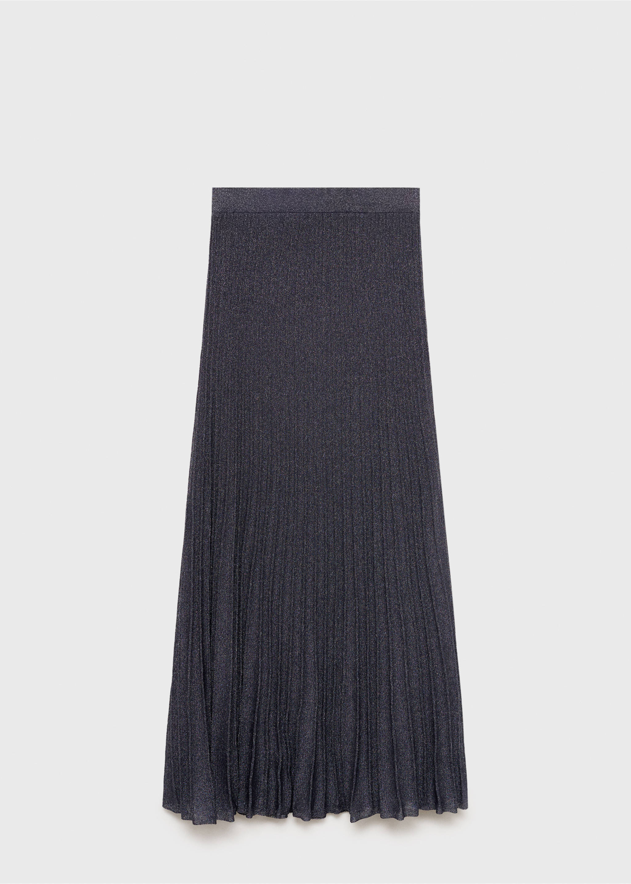 Lurex knitted pleated skirt - Article without model, Navy. Ref: 17094073-00.